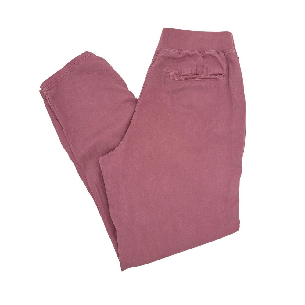 Faherty Arlie Day Pants Mauve Pink Tencel Linen Blend Tapered Joggers Women's  M